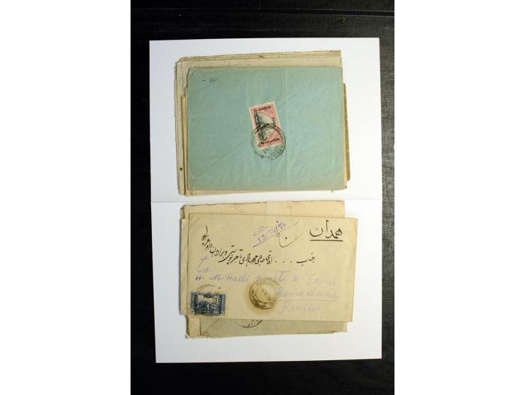 1921/22, BRITISH OCCUPATION, 24 Briefe nach Persien, dabei R-Briefe von Najap, Basrah und Kerbela, Zensuren, etc.