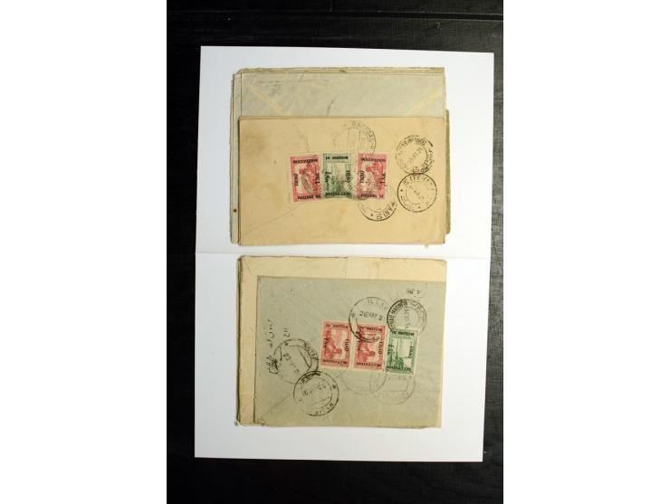 1921/22, BRITISH OCCUPATION, 24 Briefe nach Persien, dabei R-Briefe von Najap, Basrah und Kerbela, Zensuren, etc.