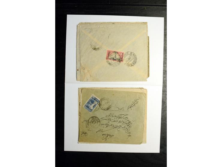 1921/22, BRITISH OCCUPATION, 24 Briefe nach Persien, dabei R-Briefe von Najap, Basrah und Kerbela, Zensuren, etc.