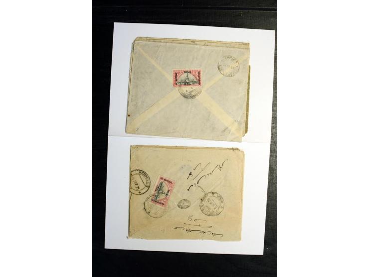 1921/22, BRITISH OCCUPATION, 24 Briefe nach Persien, dabei R-Briefe von Najap, Basrah und Kerbela, Zensuren, etc.