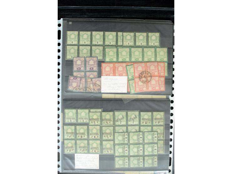 1876/1924 (ca.), riesiger Bestand von einigen tausend ungebrauchte und gebrauchten Marken, dabei viel besseres Material, aber