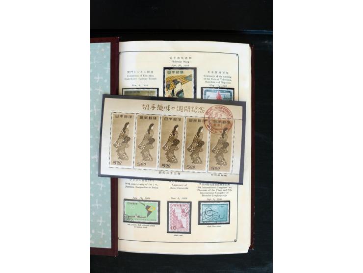 1872/1958, gestempelte Sammlung mit u.a. Mi.-Nr. 129, 144-47, 217 KLB, 428A KLB, Bl.1, 5, 6, 9, 17, 28, 32, 38 etc., dazu Pos