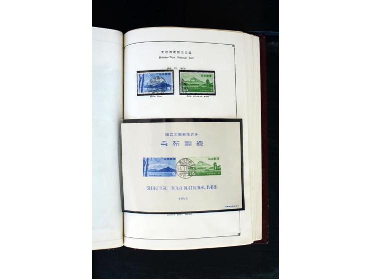 1872/1958, gestempelte Sammlung mit u.a. Mi.-Nr. 129, 144-47, 217 KLB, 428A KLB, Bl.1, 5, 6, 9, 17, 28, 32, 38 etc., dazu Pos