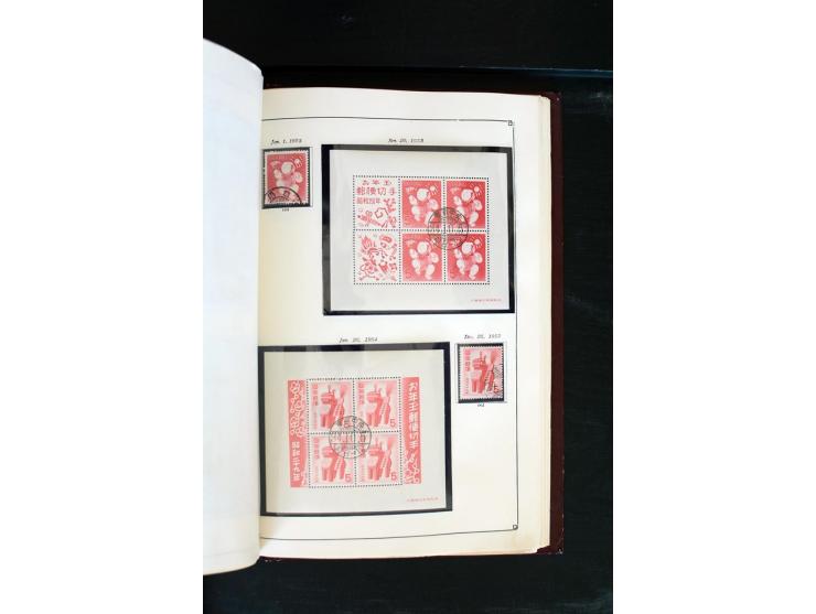 1872/1958, gestempelte Sammlung mit u.a. Mi.-Nr. 129, 144-47, 217 KLB, 428A KLB, Bl.1, 5, 6, 9, 17, 28, 32, 38 etc., dazu Pos