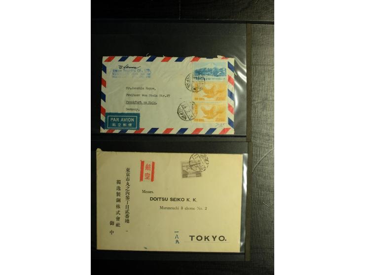 1916/60 (ca.), interessanter Posten Briefe und Karten, dabei Mi.-Nr. 127-29 mit Sonderstempel auf Gedenkkarte, 224-24 auf FDC