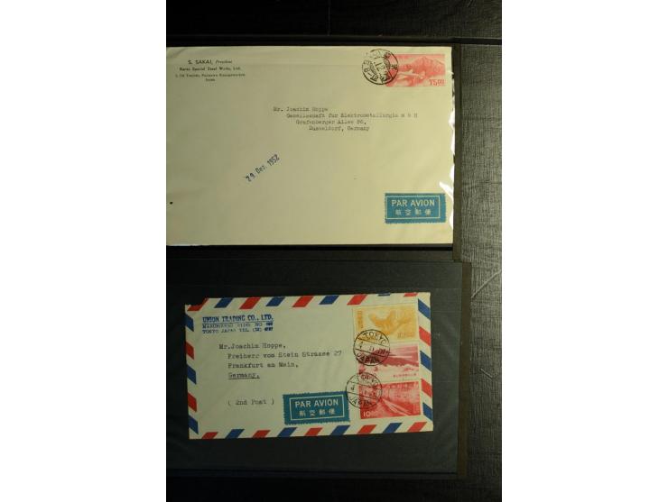 1916/60 (ca.), interessanter Posten Briefe und Karten, dabei Mi.-Nr. 127-29 mit Sonderstempel auf Gedenkkarte, 224-24 auf FDC
