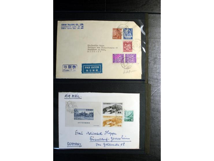 1916/60 (ca.), interessanter Posten Briefe und Karten, dabei Mi.-Nr. 127-29 mit Sonderstempel auf Gedenkkarte, 224-24 auf FDC
