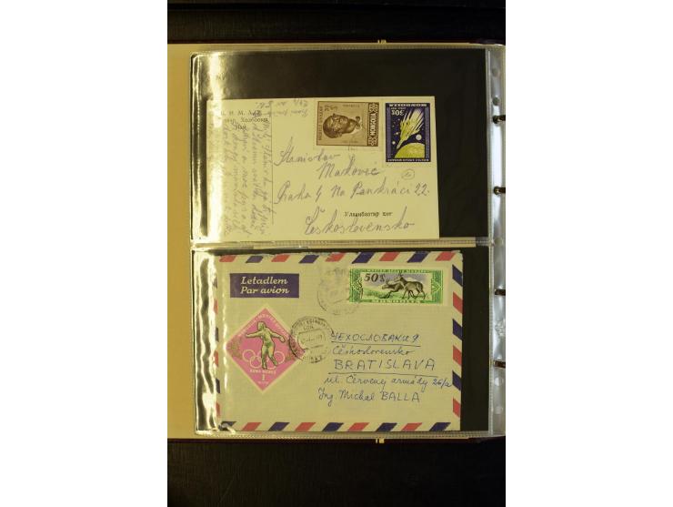 1959/89 (ca.), 58 Briefe und Karten in die CSSR gelaufen