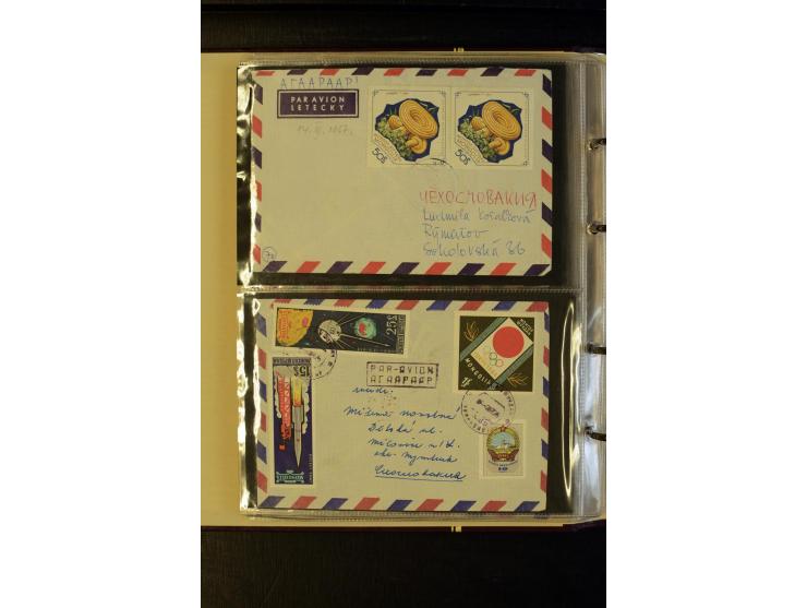 1959/89 (ca.), 58 Briefe und Karten in die CSSR gelaufen