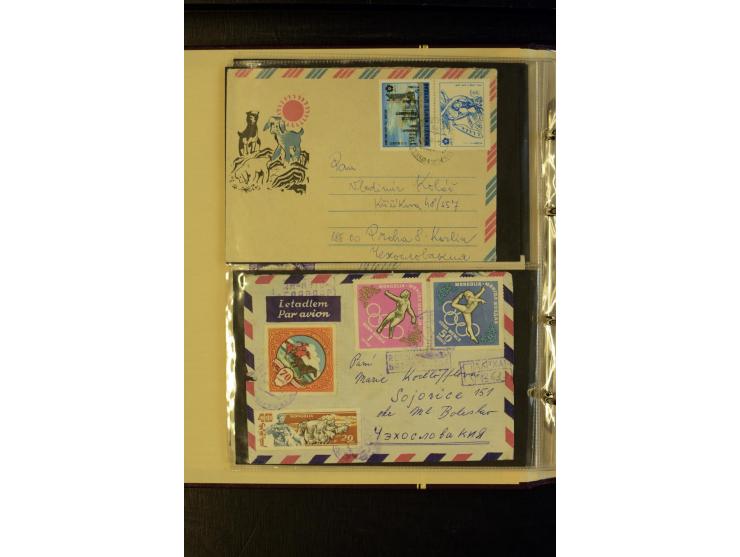 1959/89 (ca.), 58 Briefe und Karten in die CSSR gelaufen