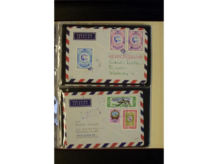 1959/89 (ca.), 58 Briefe und Karten in die CSSR gelaufen