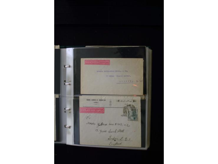OVERLAND MAIL: 1902/33 (ca.), Sammlungsbestand von etwa 140 Briefen, meist aus dem irak und Persien, aber auch aus Bahrein, S