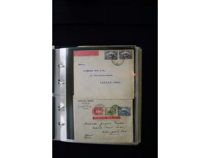 OVERLAND MAIL: 1902/33 (ca.), Sammlungsbestand von etwa 140 Briefen, meist aus dem irak und Persien, aber auch aus Bahrein, S