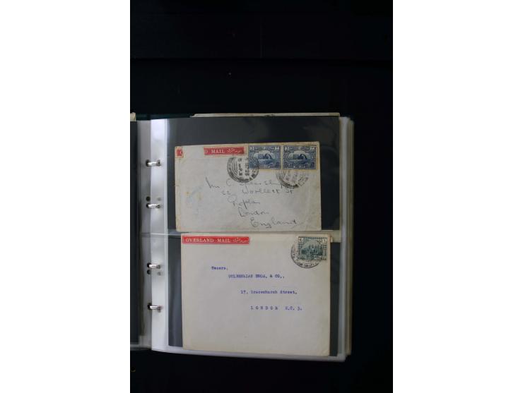 OVERLAND MAIL: 1902/33 (ca.), Sammlungsbestand von etwa 140 Briefen, meist aus dem irak und Persien, aber auch aus Bahrein, S