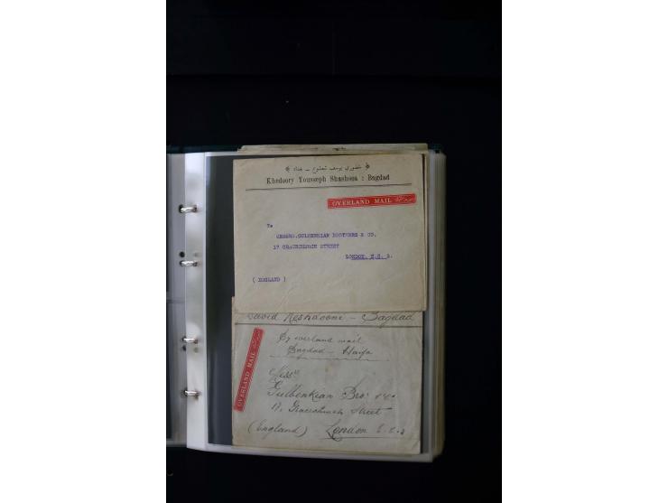 OVERLAND MAIL: 1902/33 (ca.), Sammlungsbestand von etwa 140 Briefen, meist aus dem irak und Persien, aber auch aus Bahrein, S