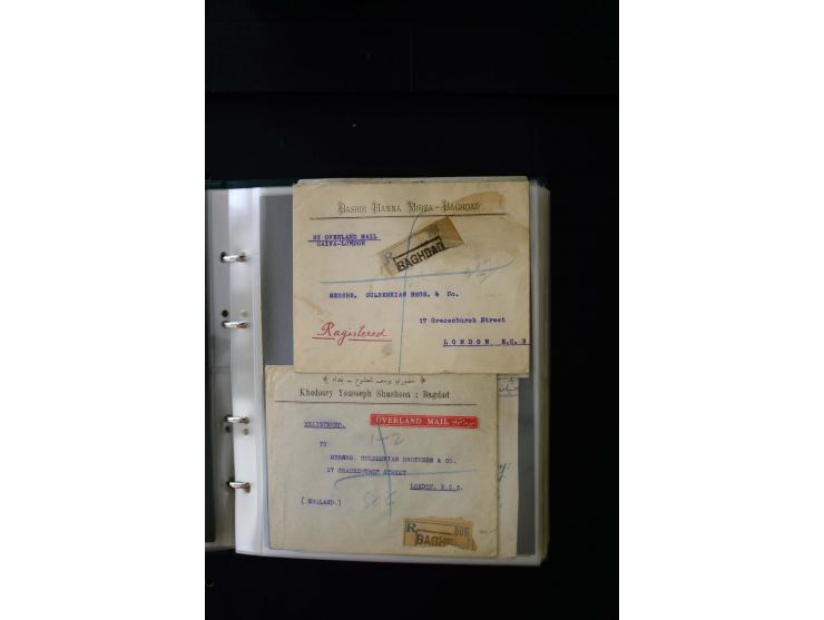 OVERLAND MAIL: 1902/33 (ca.), Sammlungsbestand von etwa 140 Briefen, meist aus dem irak und Persien, aber auch aus Bahrein, S