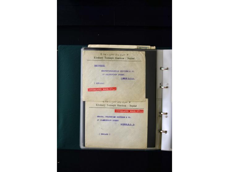 OVERLAND MAIL: 1902/33 (ca.), Sammlungsbestand von etwa 140 Briefen, meist aus dem irak und Persien, aber auch aus Bahrein, S