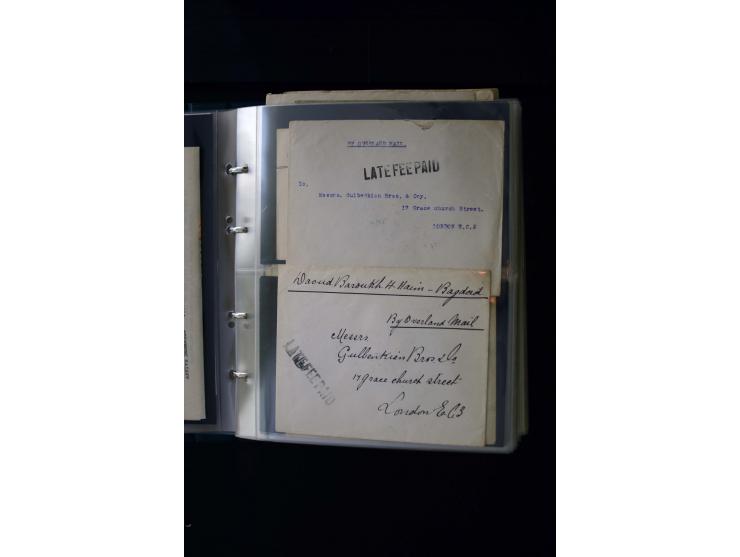 OVERLAND MAIL: 1902/33 (ca.), Sammlungsbestand von etwa 140 Briefen, meist aus dem irak und Persien, aber auch aus Bahrein, S