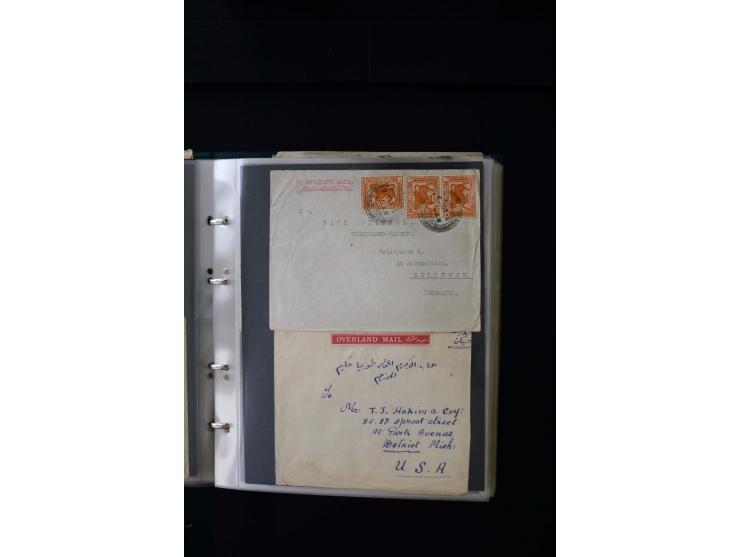 OVERLAND MAIL: 1902/33 (ca.), Sammlungsbestand von etwa 140 Briefen, meist aus dem irak und Persien, aber auch aus Bahrein, S