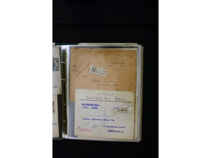 OVERLAND MAIL: 1902/33 (ca.), Sammlungsbestand von etwa 140 Briefen, meist aus dem irak und Persien, aber auch aus Bahrein, S