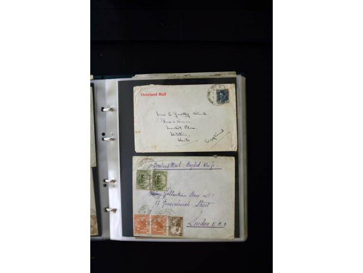 OVERLAND MAIL: 1902/33 (ca.), Sammlungsbestand von etwa 140 Briefen, meist aus dem irak und Persien, aber auch aus Bahrein, S
