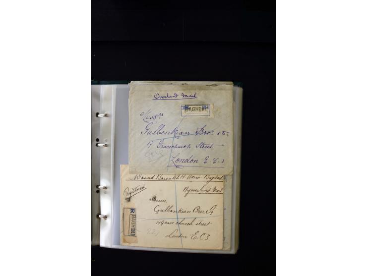 OVERLAND MAIL: 1902/33 (ca.), Sammlungsbestand von etwa 140 Briefen, meist aus dem irak und Persien, aber auch aus Bahrein, S