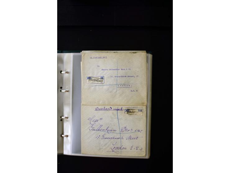 OVERLAND MAIL: 1902/33 (ca.), Sammlungsbestand von etwa 140 Briefen, meist aus dem irak und Persien, aber auch aus Bahrein, S