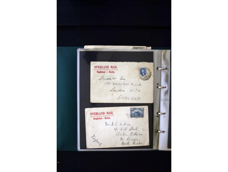 OVERLAND MAIL: 1902/33 (ca.), Sammlungsbestand von etwa 140 Briefen, meist aus dem irak und Persien, aber auch aus Bahrein, S