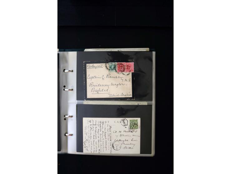 OVERLAND MAIL: 1902/33 (ca.), Sammlungsbestand von etwa 140 Briefen, meist aus dem irak und Persien, aber auch aus Bahrein, S