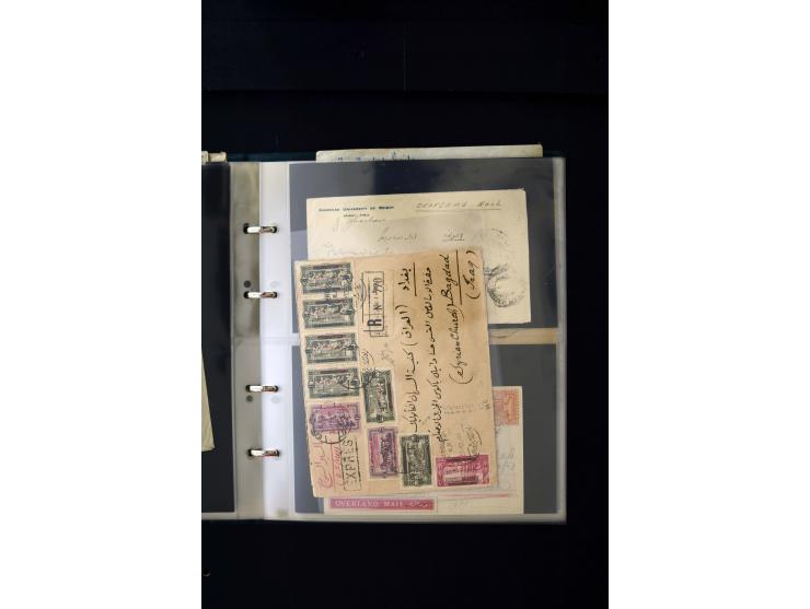 OVERLAND MAIL: 1902/33 (ca.), Sammlungsbestand von etwa 140 Briefen, meist aus dem irak und Persien, aber auch aus Bahrein, S