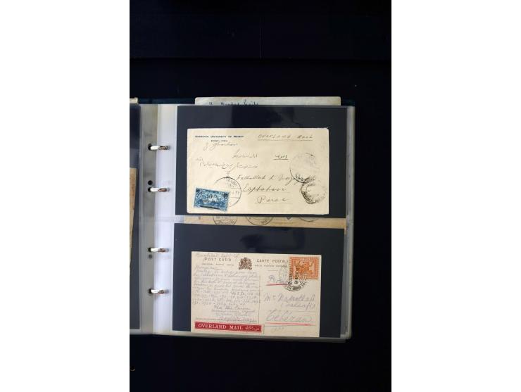 OVERLAND MAIL: 1902/33 (ca.), Sammlungsbestand von etwa 140 Briefen, meist aus dem irak und Persien, aber auch aus Bahrein, S