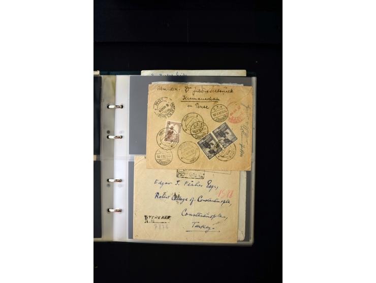 OVERLAND MAIL: 1902/33 (ca.), Sammlungsbestand von etwa 140 Briefen, meist aus dem irak und Persien, aber auch aus Bahrein, S