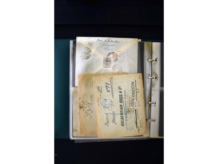 OVERLAND MAIL: 1902/33 (ca.), Sammlungsbestand von etwa 140 Briefen, meist aus dem irak und Persien, aber auch aus Bahrein, S
