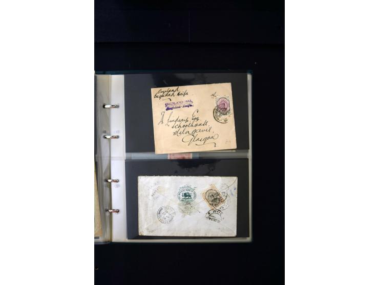 OVERLAND MAIL: 1902/33 (ca.), Sammlungsbestand von etwa 140 Briefen, meist aus dem irak und Persien, aber auch aus Bahrein, S