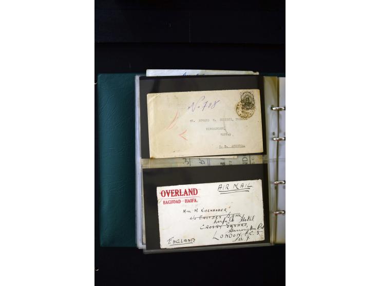 OVERLAND MAIL: 1902/33 (ca.), Sammlungsbestand von etwa 140 Briefen, meist aus dem irak und Persien, aber auch aus Bahrein, S