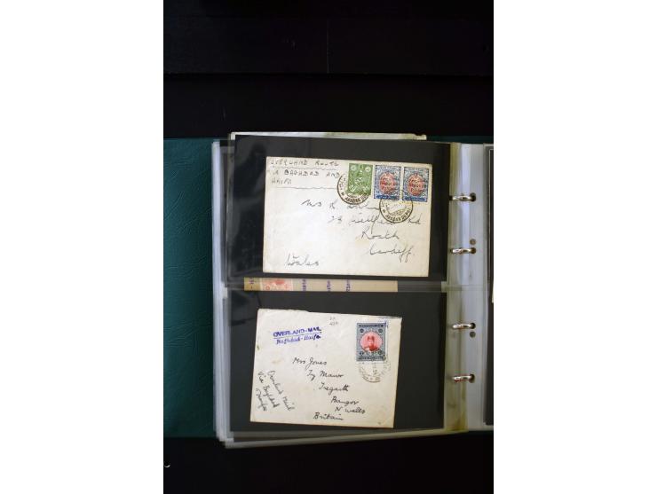 OVERLAND MAIL: 1902/33 (ca.), Sammlungsbestand von etwa 140 Briefen, meist aus dem irak und Persien, aber auch aus Bahrein, S