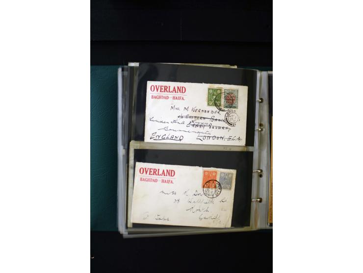 OVERLAND MAIL: 1902/33 (ca.), Sammlungsbestand von etwa 140 Briefen, meist aus dem irak und Persien, aber auch aus Bahrein, S