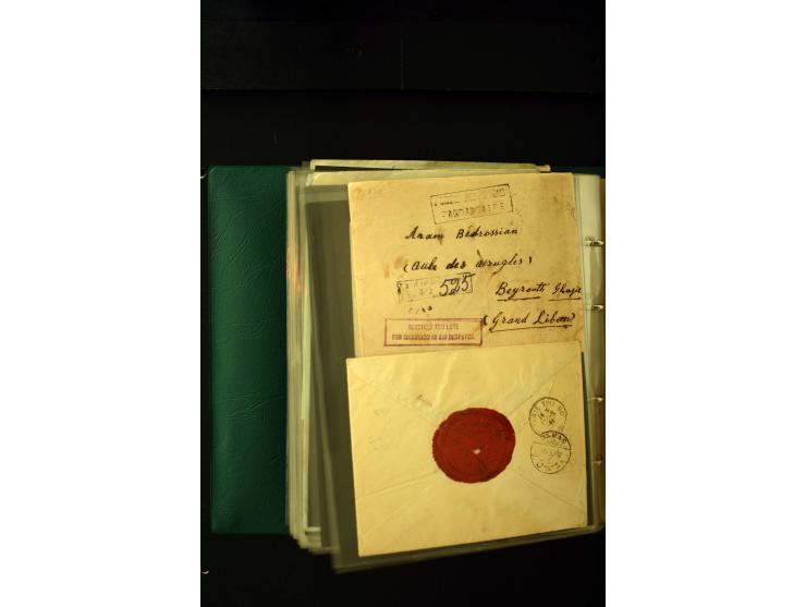 OVERLAND MAIL: 1902/33 (ca.), Sammlungsbestand von etwa 140 Briefen, meist aus dem irak und Persien, aber auch aus Bahrein, S