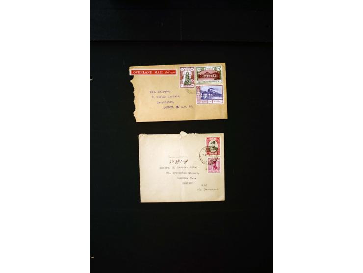 OVERLAND MAIL: 1902/33 (ca.), Sammlungsbestand von etwa 140 Briefen, meist aus dem irak und Persien, aber auch aus Bahrein, S