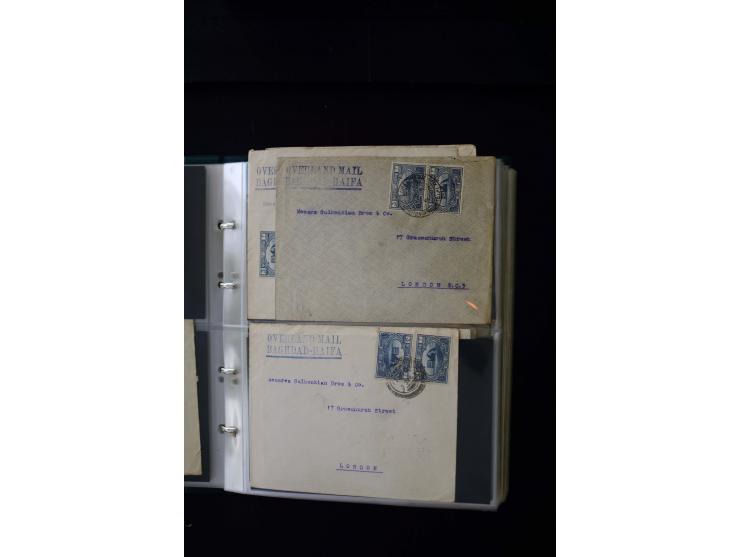 OVERLAND MAIL: 1902/33 (ca.), Sammlungsbestand von etwa 140 Briefen, meist aus dem irak und Persien, aber auch aus Bahrein, S