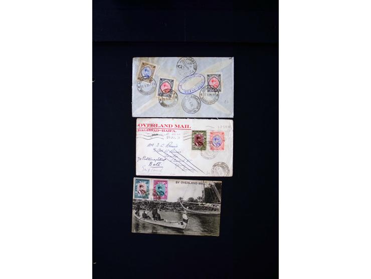 OVERLAND MAIL: 1902/33 (ca.), Sammlungsbestand von etwa 140 Briefen, meist aus dem irak und Persien, aber auch aus Bahrein, S