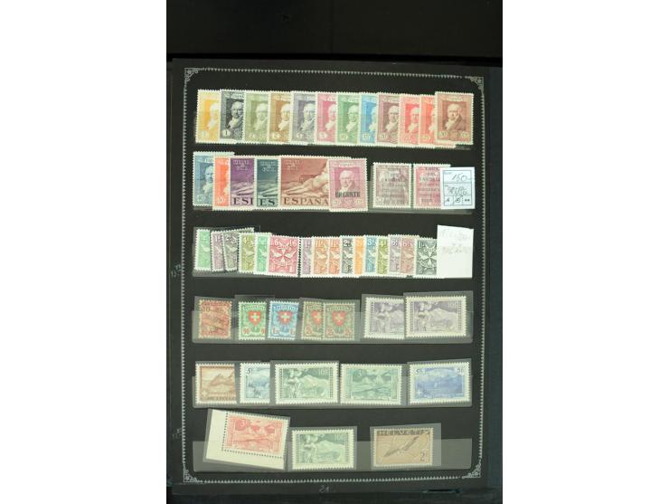 1850/1955, hochinteressanter ungebraucht/postfrischer und gestempelter Bestand nur besserer Ausgaben, dabei Belgien, Dänmark,