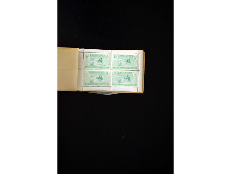 1859/1945 (ca.), kleine Partie im Ministeckbuch, dabei diverse Blockstücke Allgemeine Ausgaben Franz. Kolonien, u.a. Mi. 3K i