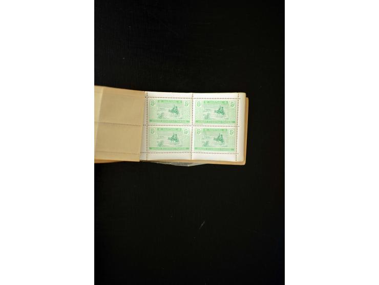 1859/1945 (ca.), kleine Partie im Ministeckbuch, dabei diverse Blockstücke Allgemeine Ausgaben Franz. Kolonien, u.a. Mi. 3K i