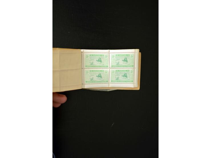 1859/1945 (ca.), kleine Partie im Ministeckbuch, dabei diverse Blockstücke Allgemeine Ausgaben Franz. Kolonien, u.a. Mi. 3K i