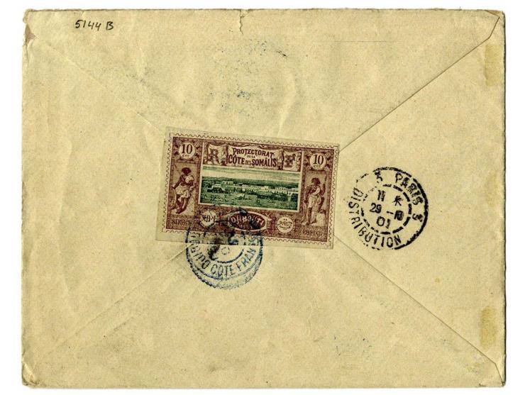 1894/1930, Frz. Somaliland und Äthiopien, Partie mit 11 interessante Belegen, dabei Einzel- und Mehrfrankaturen, R-Briefe, Ha