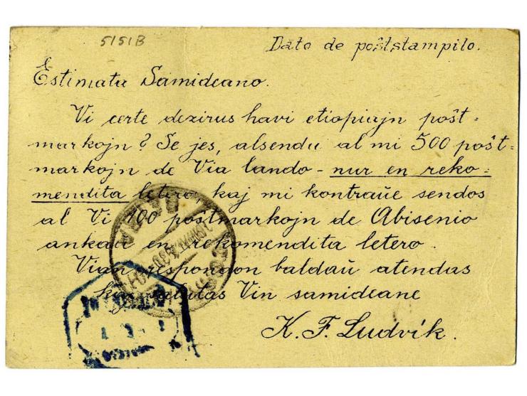 1894/1930, Frz. Somaliland und Äthiopien, Partie mit 11 interessante Belegen, dabei Einzel- und Mehrfrankaturen, R-Briefe, Ha