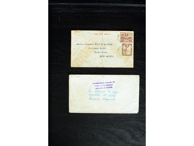 1936/68, Partie mit 14 "Crash-Covers" mit entsprechenden Spuren, meist mit Hinweisstempeln bzw. -Zetteln, dabei bessere