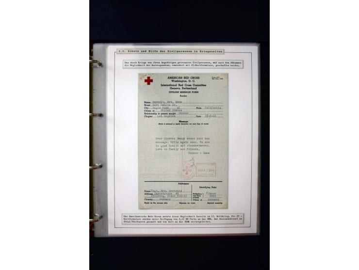 Rotes Kreuz: 1870/1990 (ca.), Ausstellungs-Sammlung "Eine Idee erobert die Welt" auf 60 Seiten plus Ergänzungsband mit 37 Sei