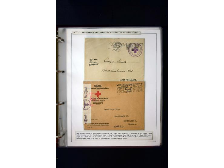 Rotes Kreuz: 1870/1990 (ca.), Ausstellungs-Sammlung "Eine Idee erobert die Welt" auf 60 Seiten plus Ergänzungsband mit 37 Sei